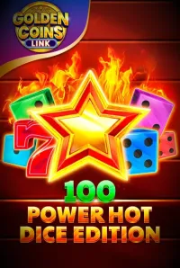 100 power hot dice edition golden coins link game logo